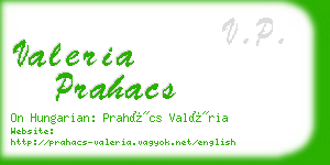 valeria prahacs business card